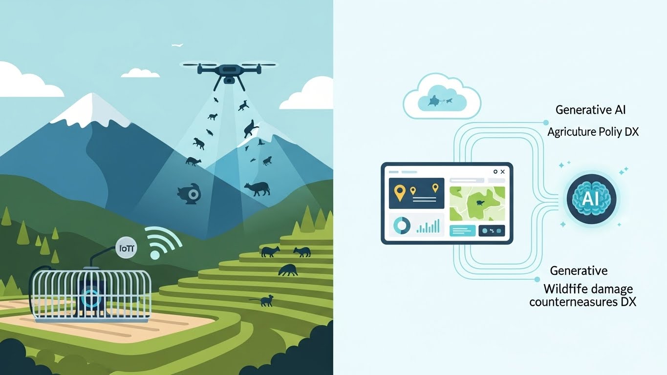 NTTテレコン×生成AI×IoT罠で進む農政DXと鳥獣被害対策DXとは