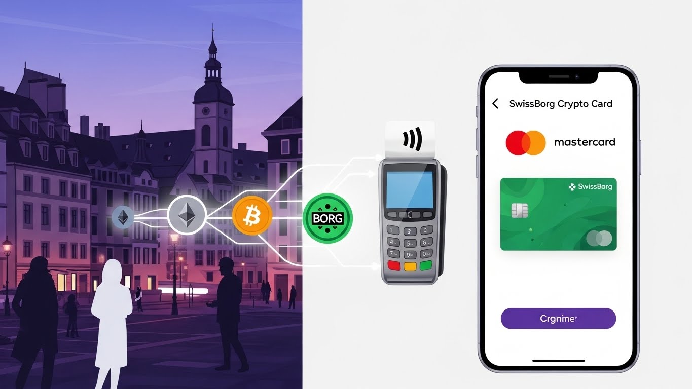 SwissBorgとMastercardが組む暗号資産デビットカード──BORGリワードとリアルタイム換算の仕組み
