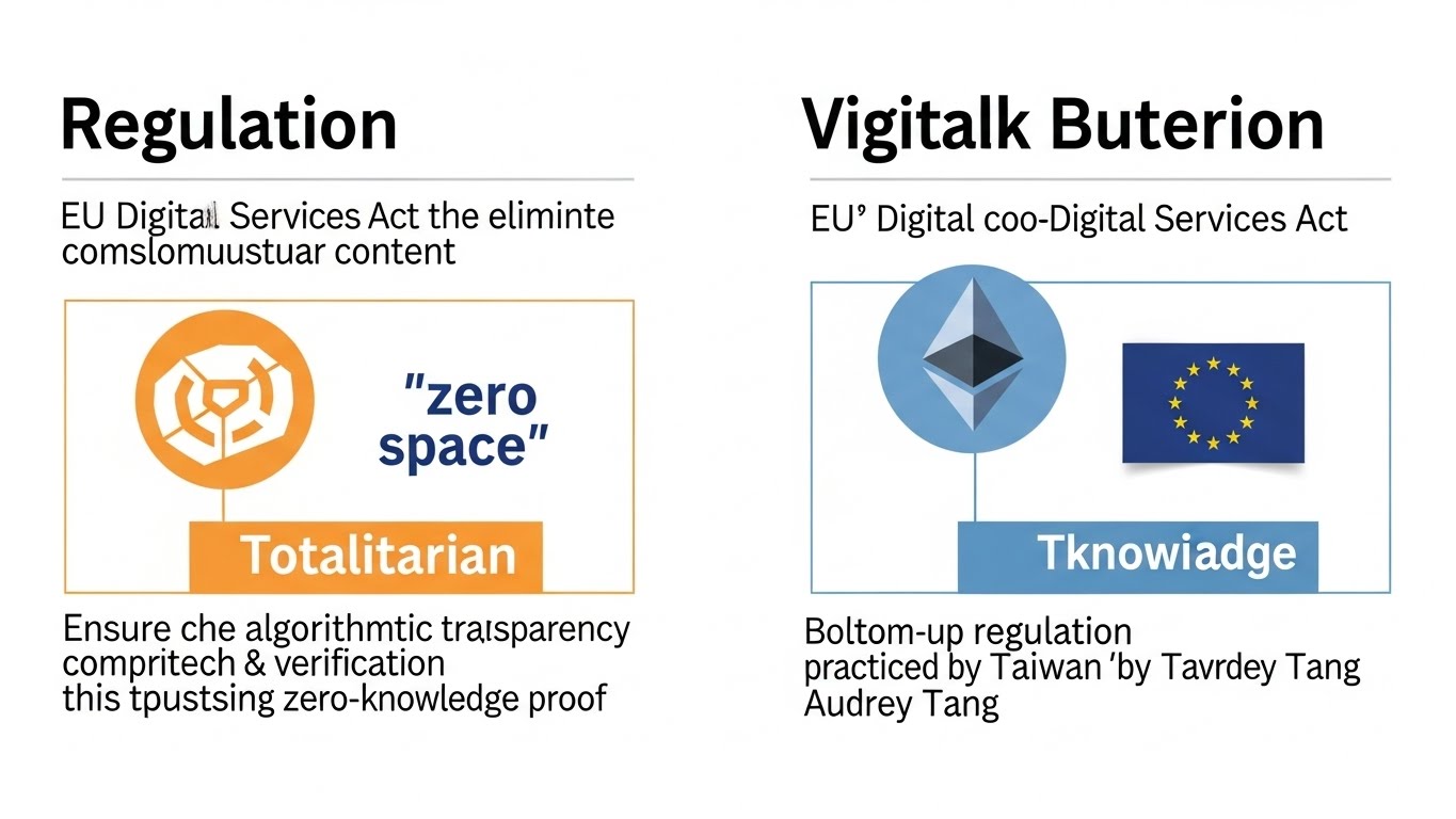 ヴィタリック・ブテリン、EUデジタルサービス法の「ゼロスペース検閲」に警鐘──アルゴリズム透明性と台湾モデルを提唱