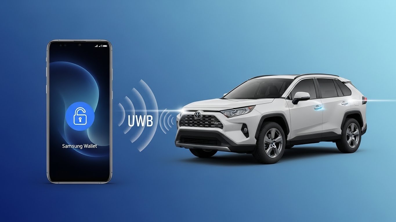 サムスンウォレット×トヨタRAV4、UWB技術でスマホが車のキーに
